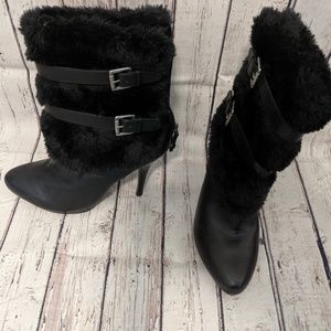 Guess Heeled boots with fur